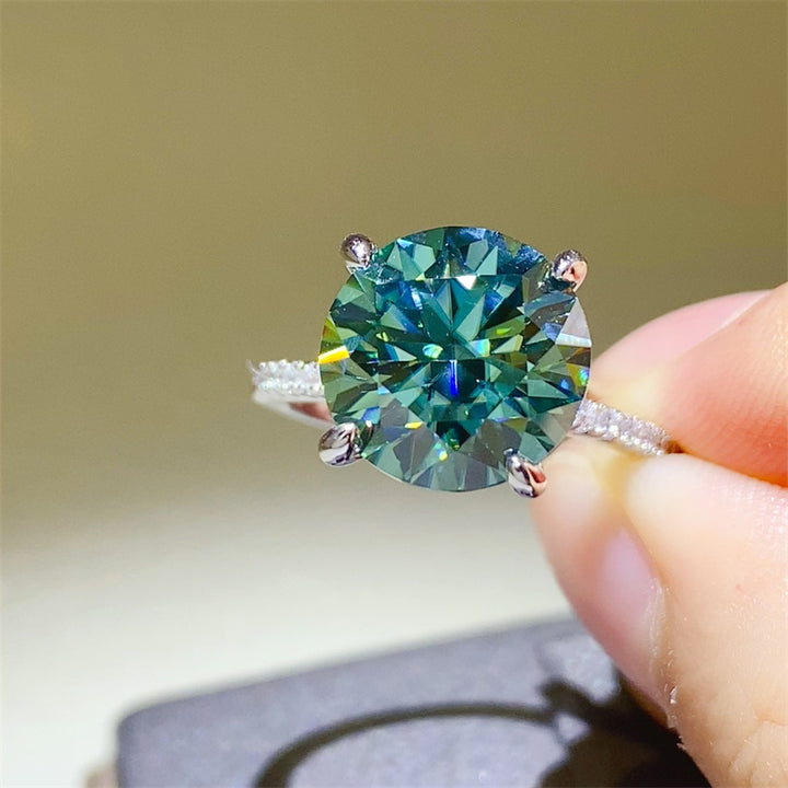 5 Carat Moissanite Zircon 925 Sterling Silver Ring - Ludowika 