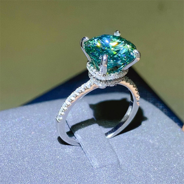 5 Carat Moissanite Zircon 925 Sterling Silver Ring - Ludowika 