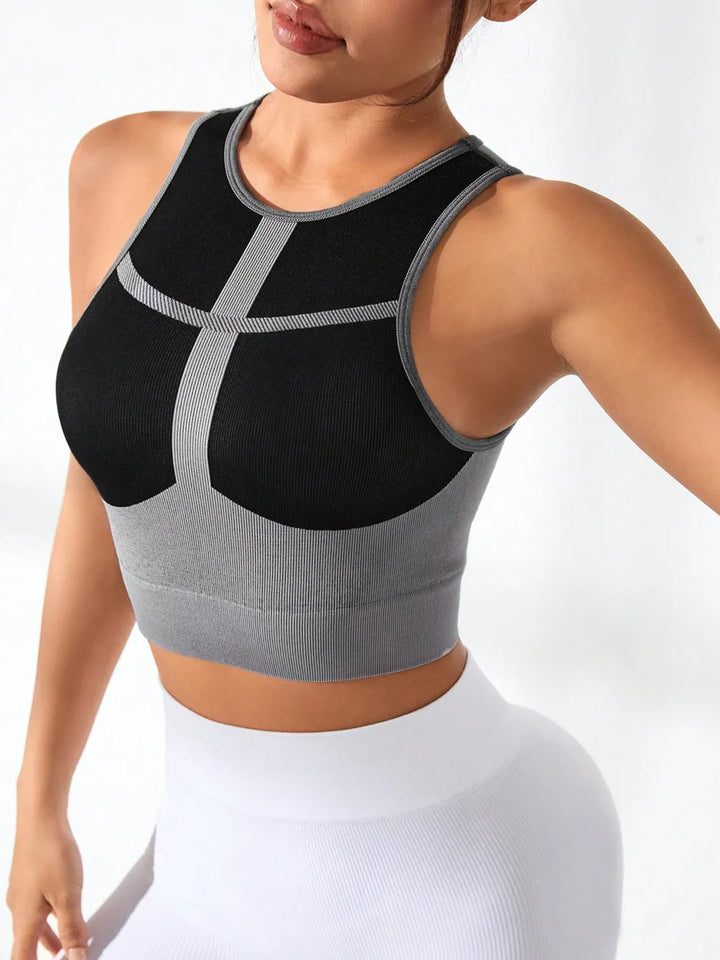 Ludowika Color Block Round Neck Active Tank