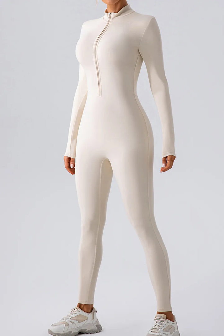 Ludowika Half Zip Mock Neck Active Jumpsuit
