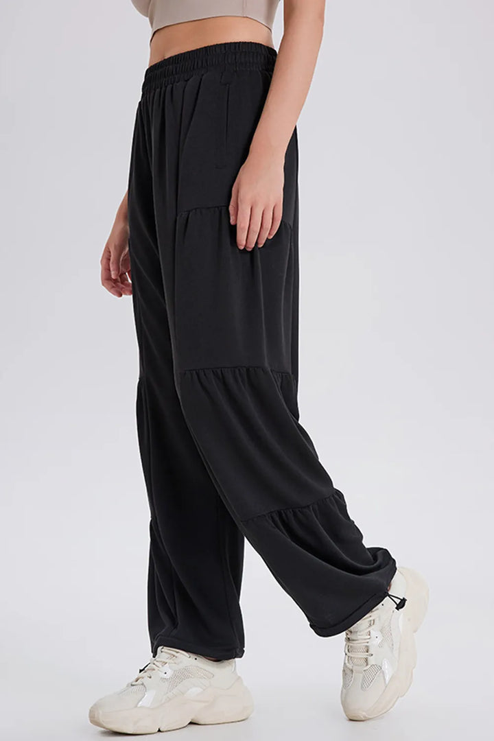 Ludowika Drawstring Elastic Waist Ruched Joggers