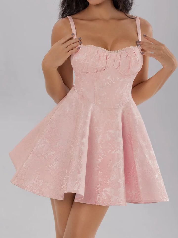 Ludowika Satin Mini Cami Dress with Bow