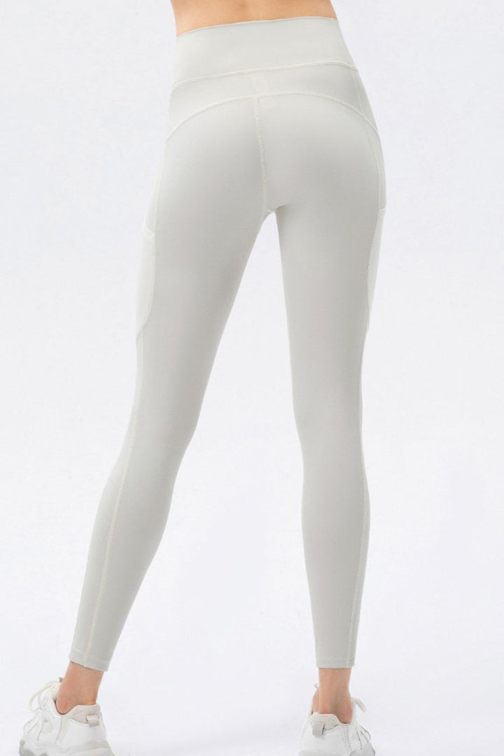 Ludowika High Waist Slim Fit Long Sports Pants with Pockets – Solid
