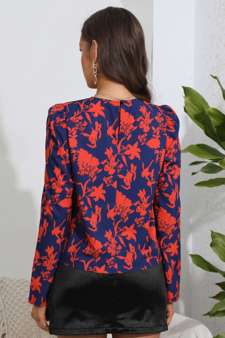Ludowika Floral Long Puff Sleeve Blouse
