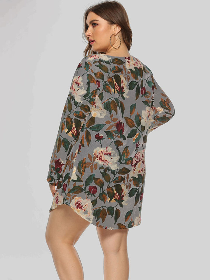 Ludowika Full Size Floral Long Sleeve Mini Dress