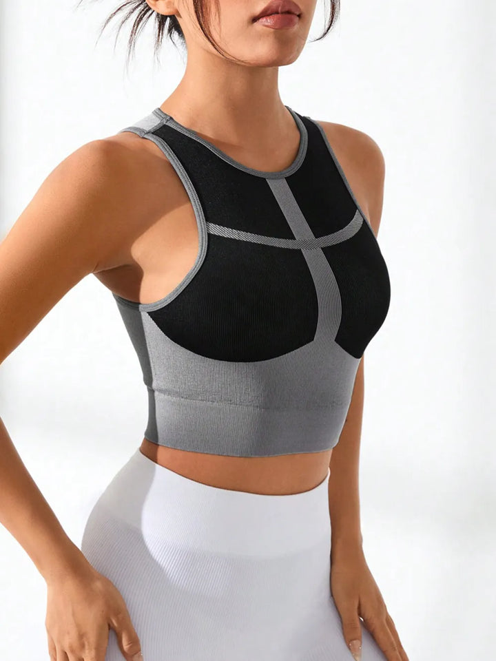 Ludowika Color Block Round Neck Active Tank