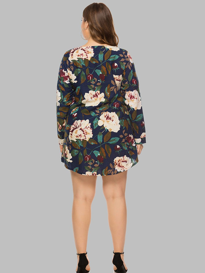 Ludowika Full Size Floral Long Sleeve Mini Dress