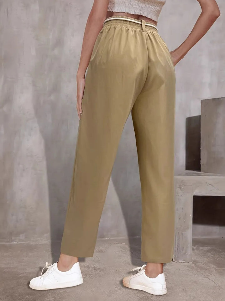 Ludowika Tie Waist Straight Leg Pants
