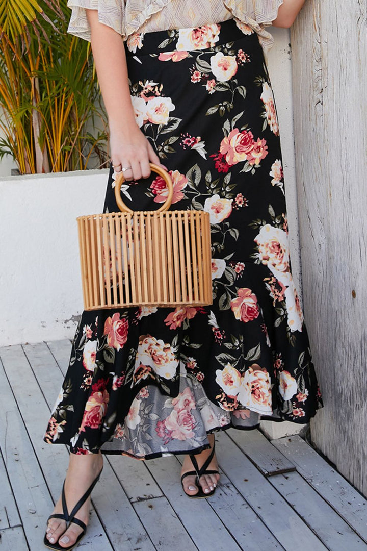 Ludowika Plus Size Floral High-Rise Skirt