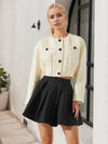 Ludowika Button Up Long Sleeve Crop Outerwear