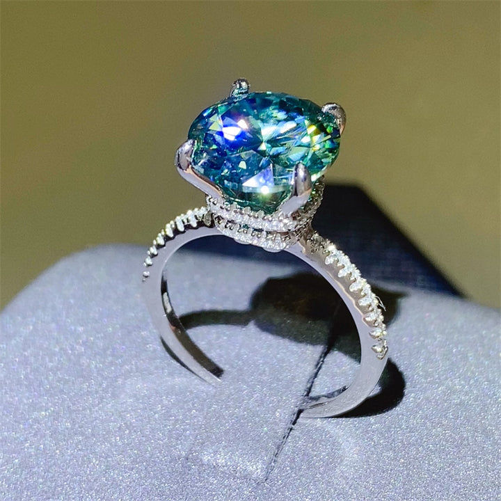 5 Carat Moissanite Zircon 925 Sterling Silver Ring - Ludowika 