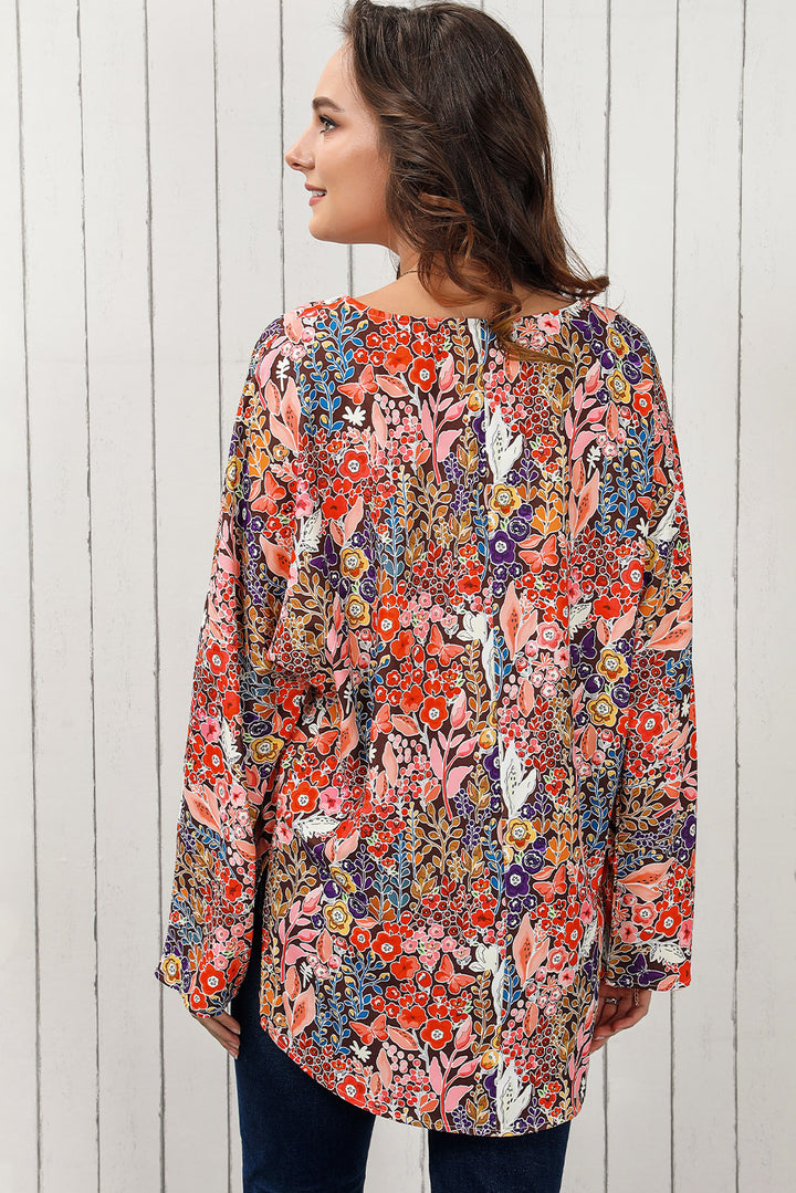 Ludowika Floral V-Neck Long Sleeve Blouse