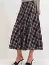 Ludowika Plaid Midi Skirt