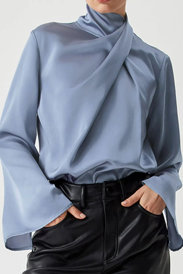 Ludowika Cutout Turtleneck Long Sleeve Blouse