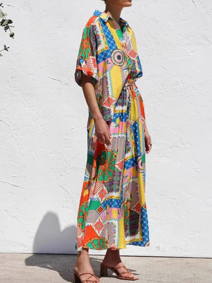 Ludowika Printed Button Up Shirt and Pants Set