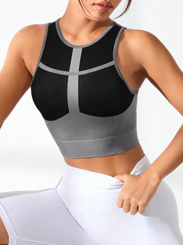 Ludowika Color Block Round Neck Active Tank