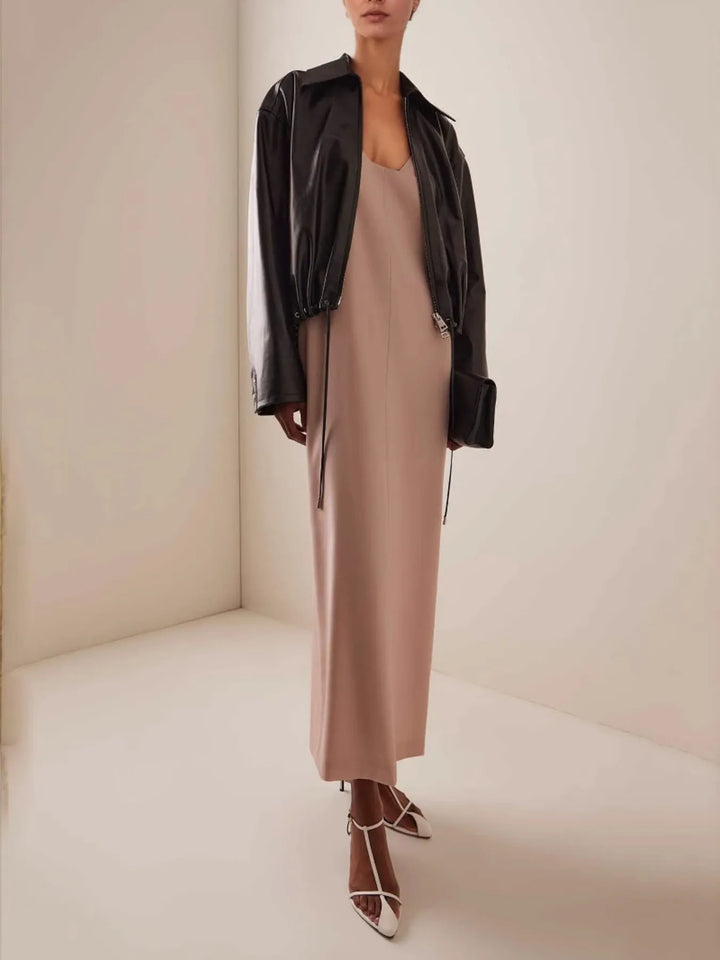 Ludowika Drawstring Hem Zip Up Jacket