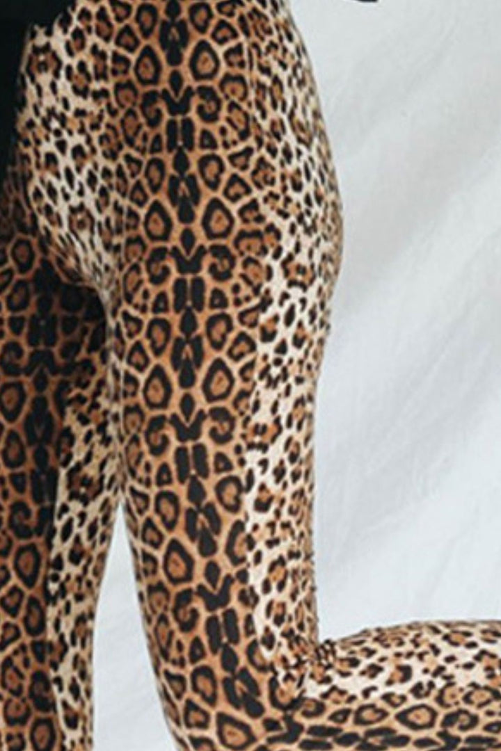 Ludowika Leopard Print Flare Leg Pants