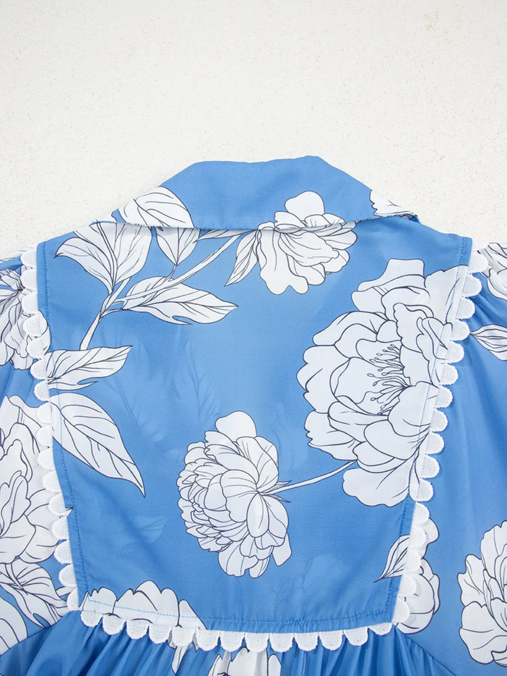 Ludowika Floral Print Babydoll Blouse