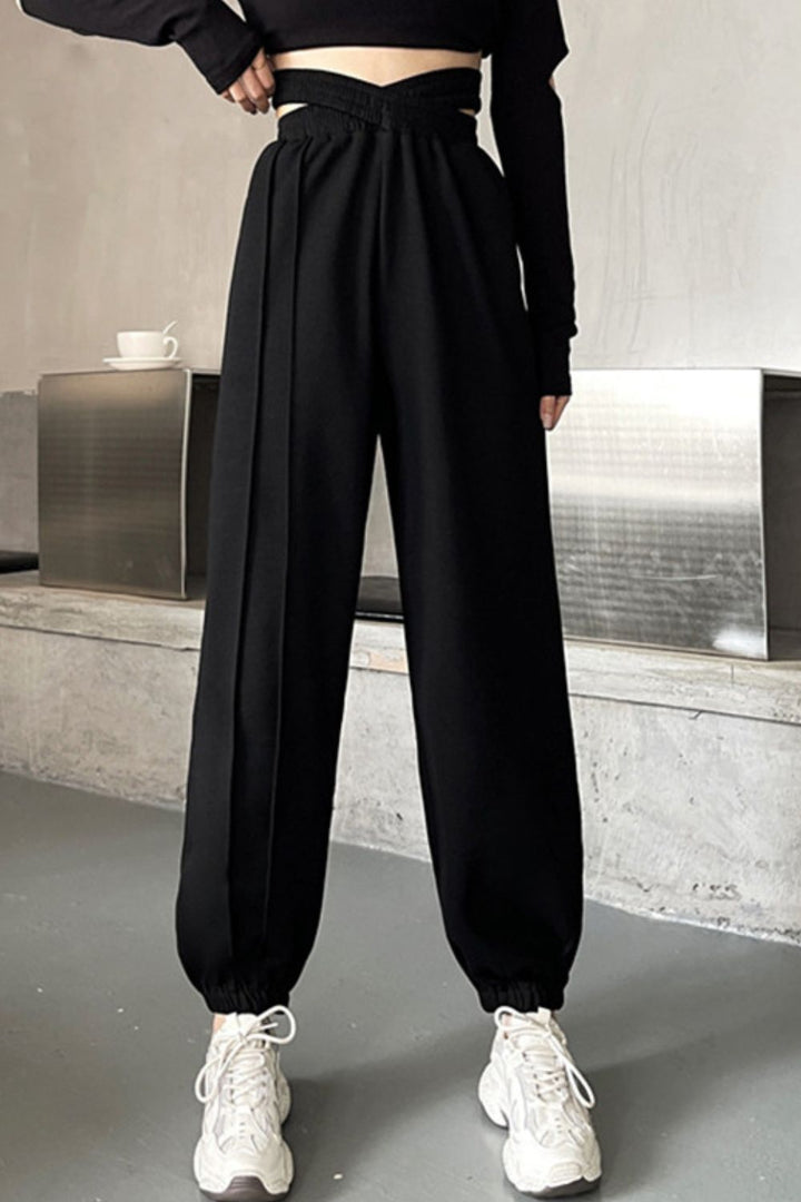 Ludowika Crisscross Long Sweatpants