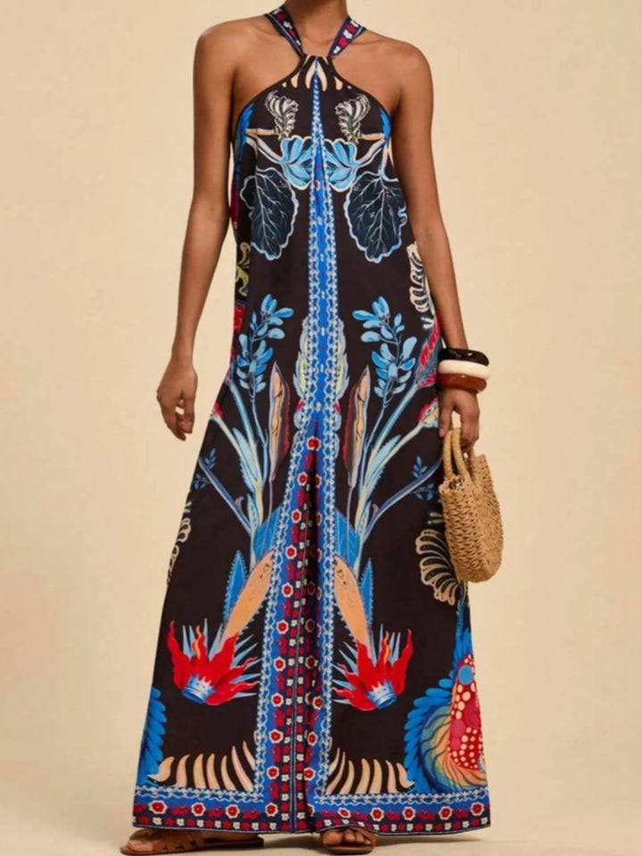 Ludowika Printed Halter Wide-Leg Jumpsuit