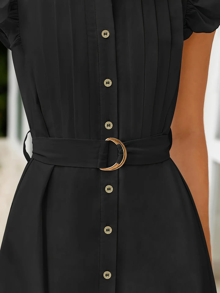 Ludowika Ruffled Button-Front Midi Dress