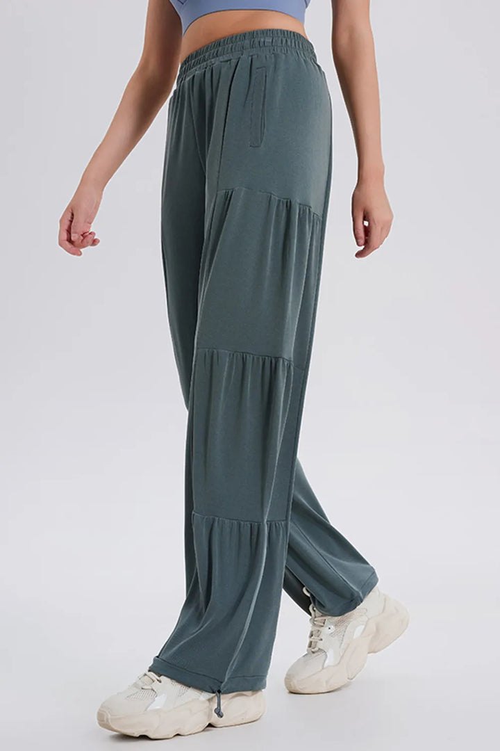Ludowika Drawstring Elastic Waist Ruched Joggers