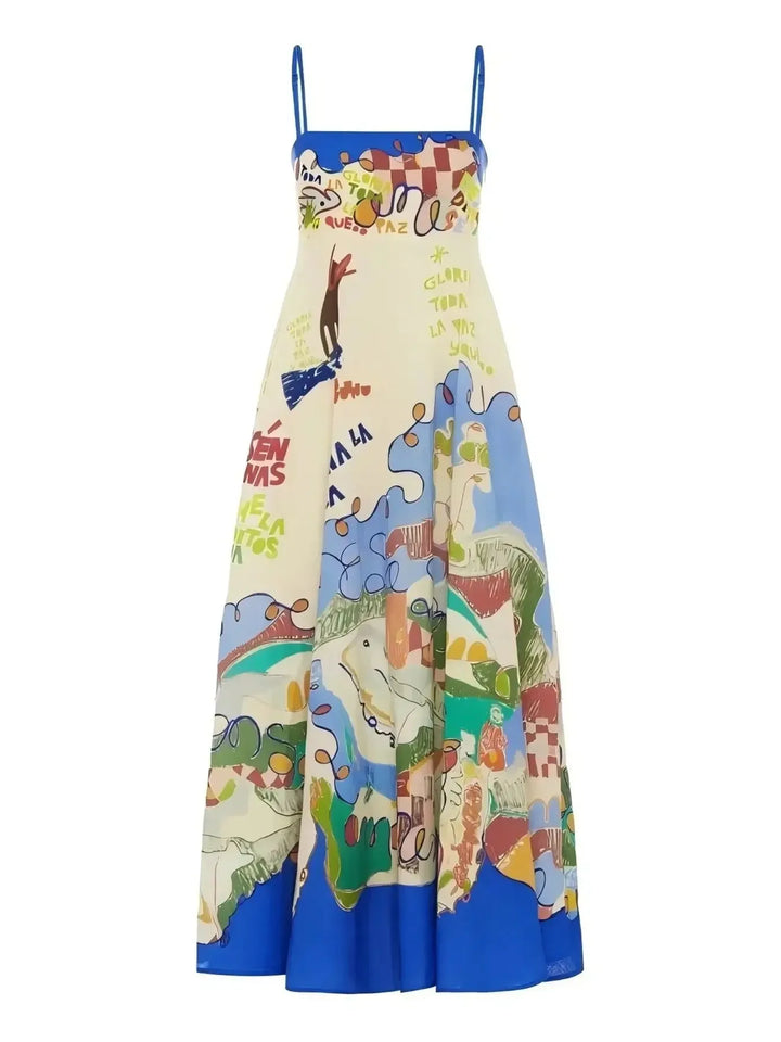 Ludowika Printed Square Neck Cami Dress