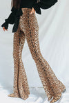 Ludowika Leopard Print Flare Leg Pants