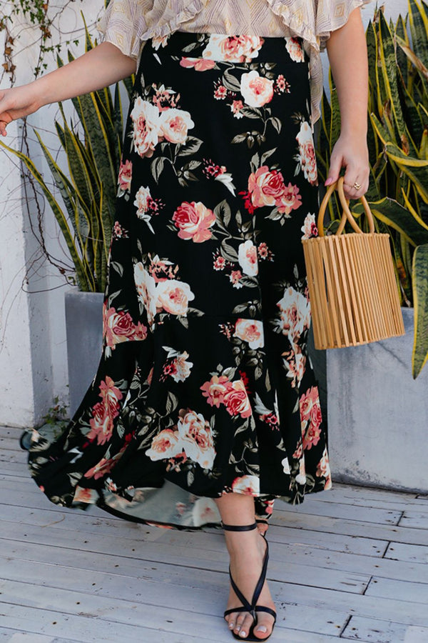 Ludowika Plus Size Floral High-Rise Skirt