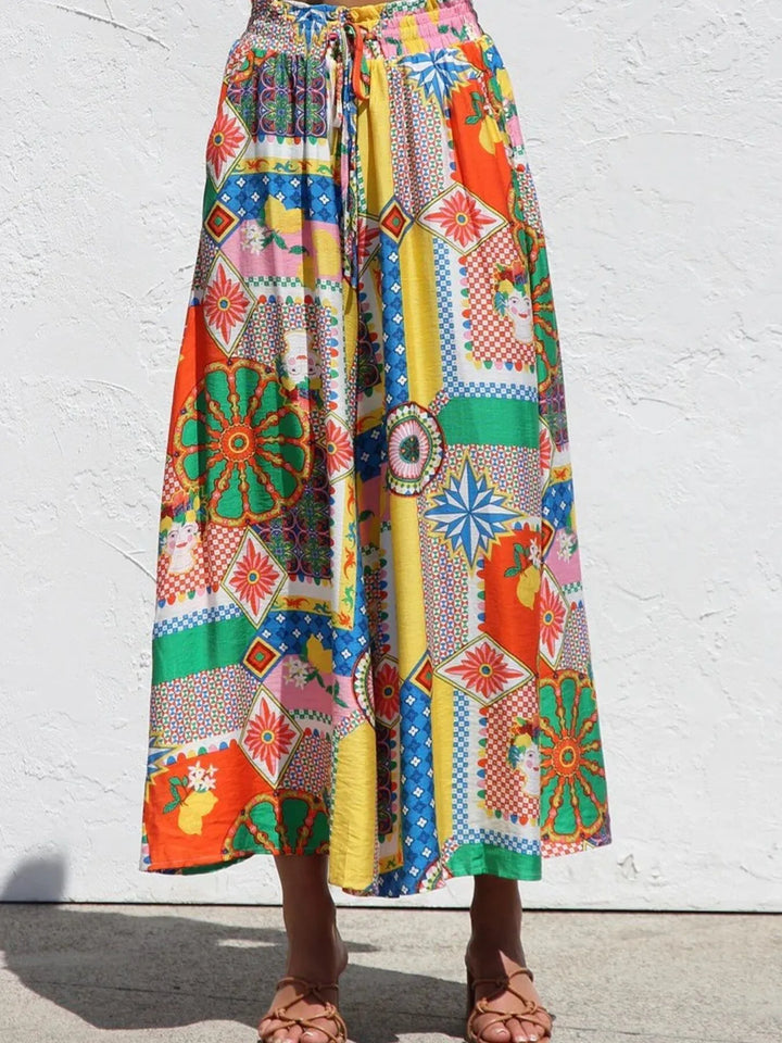 Ludowika Printed Button Up Shirt and Pants Set