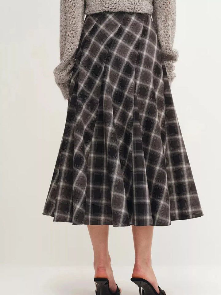 Ludowika Plaid Midi Skirt