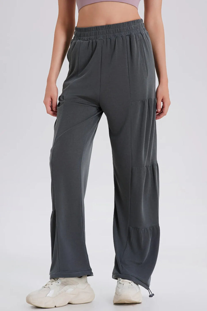 Ludowika Drawstring Elastic Waist Ruched Joggers