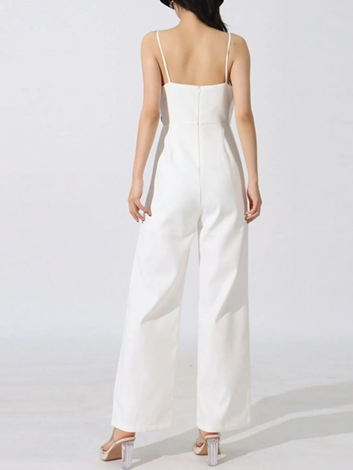 Ludowika Contrast Sleeveless Wide-Leg Jumpsuit