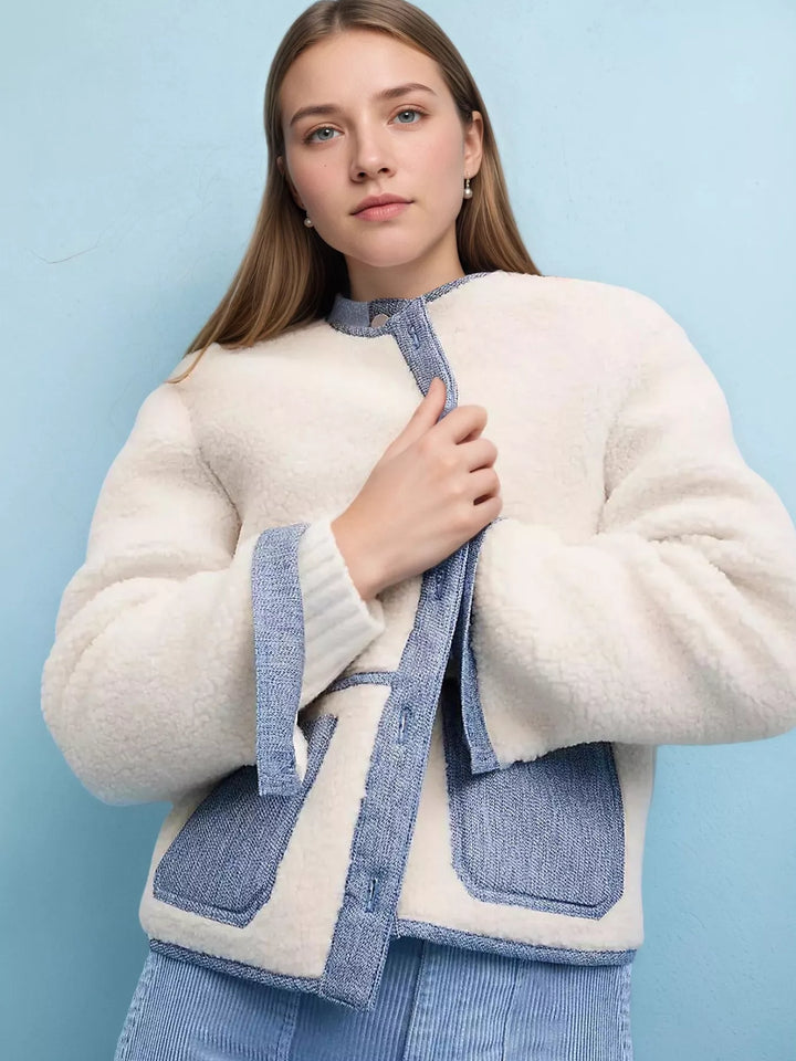 Ludowika Contrast Trim Teddy Jacket