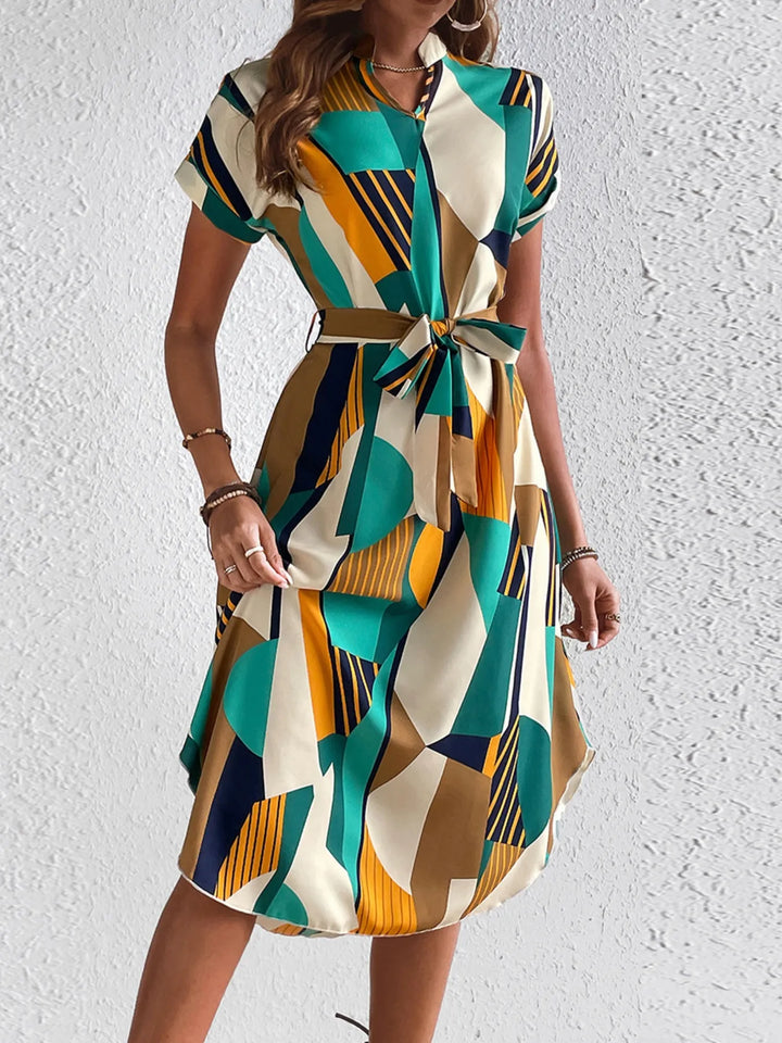 Ludowika Tie Waist Short Sleeve Dress