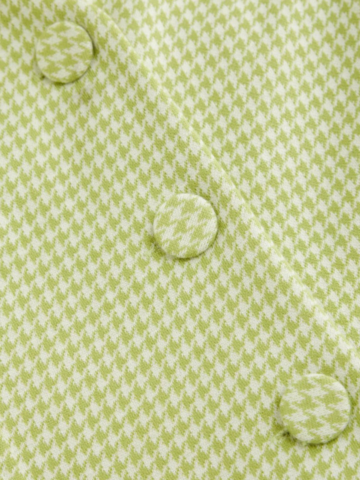 Ludowika Gingham Button-Front A-Line Mini Dress
