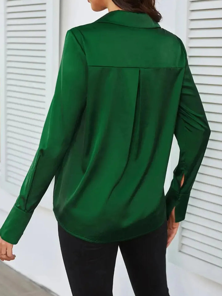 Ludowika Button Up Collared Neck Long Sleeve Shirt