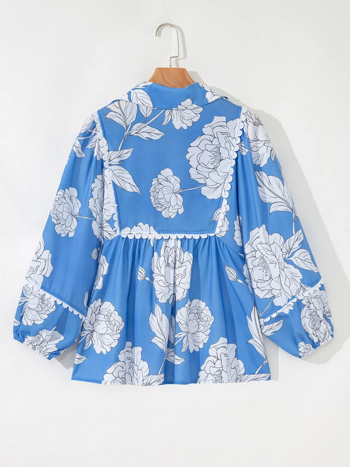 Ludowika Floral Print Babydoll Blouse