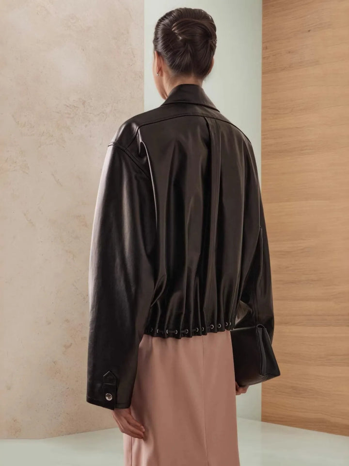 Ludowika Drawstring Hem Zip Up Jacket