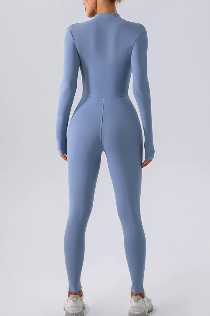 Ludowika Half Zip Mock Neck Active Jumpsuit