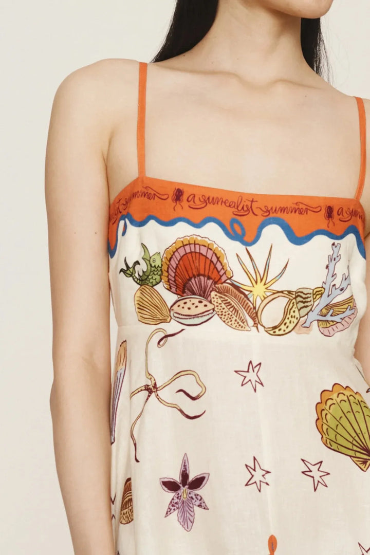 Ludowika Printed Square Neck Maxi Cami Dress