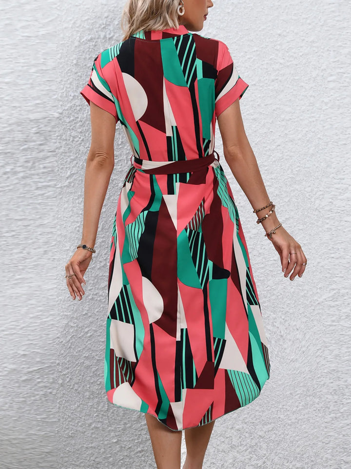 Ludowika Tie Waist Short Sleeve Dress