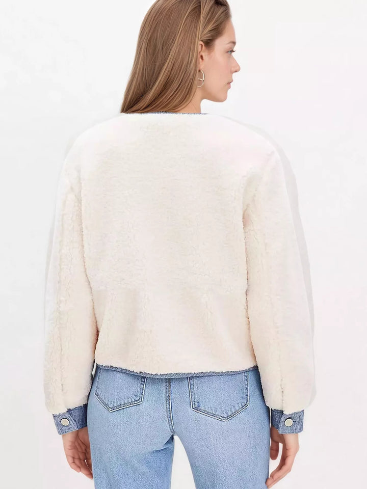 Ludowika Contrast Trim Teddy Jacket