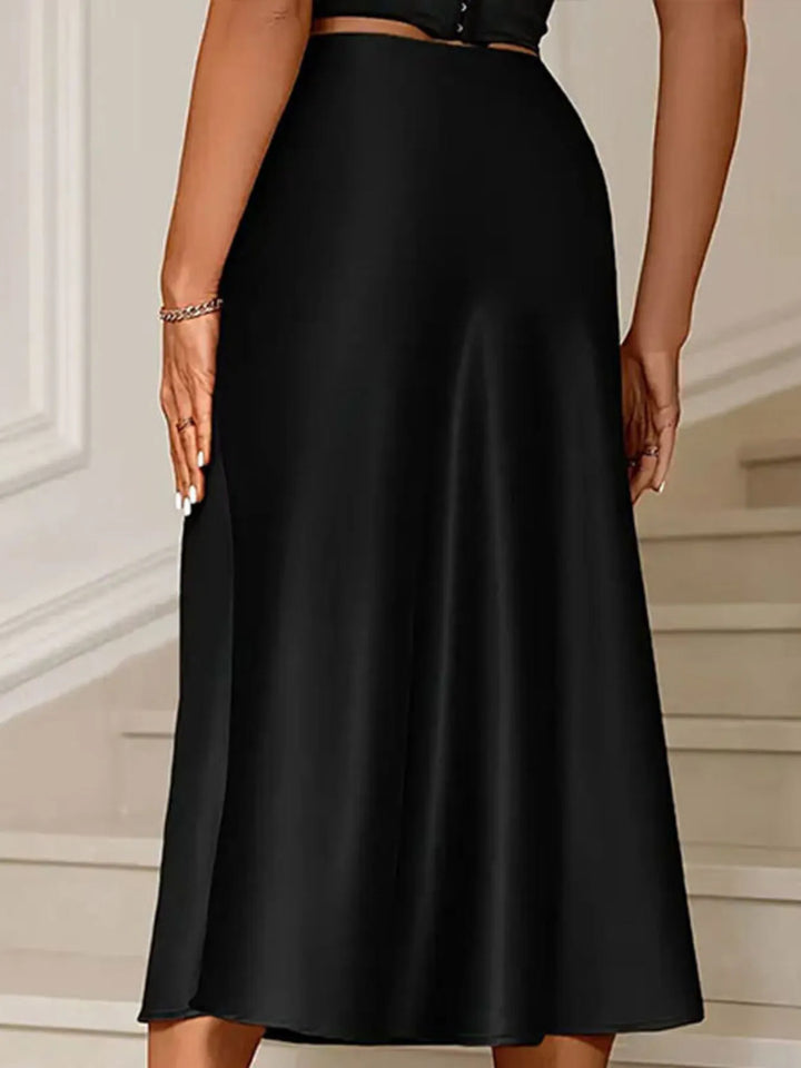 Ludowika Satin Midi Mermaid Skirt