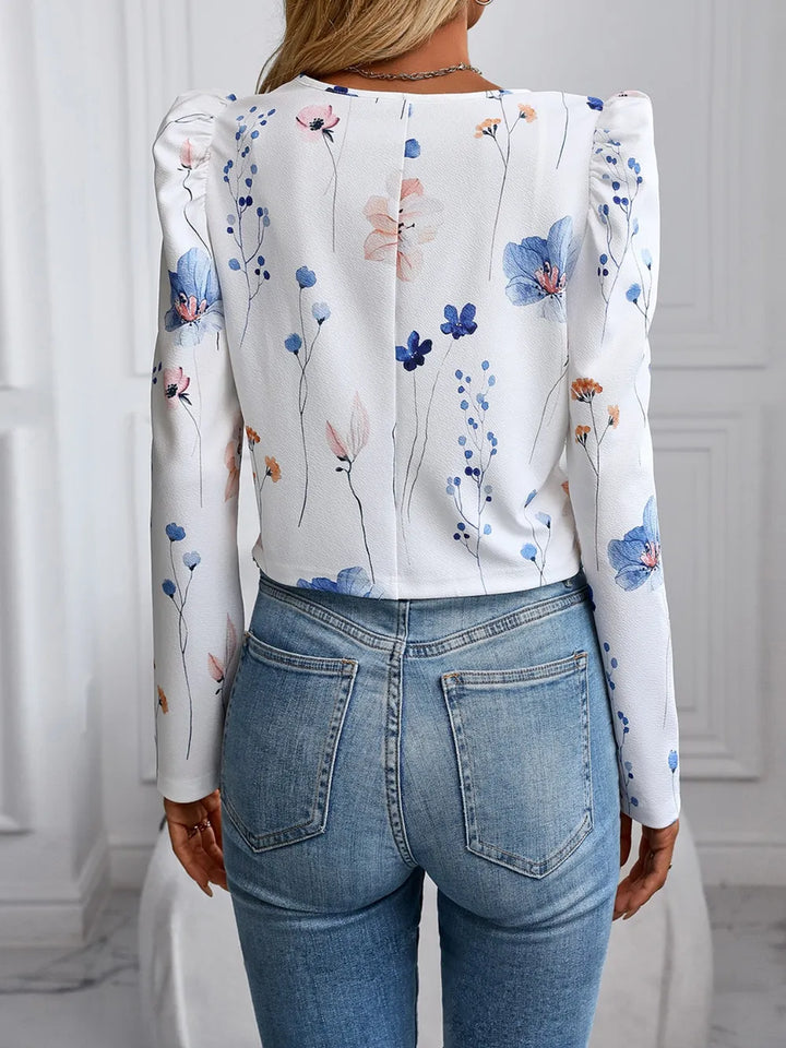 Ludowika Printed Zip Up Long Sleeve Jacket