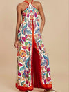 Ludowika Printed Halter Wide-Leg Jumpsuit