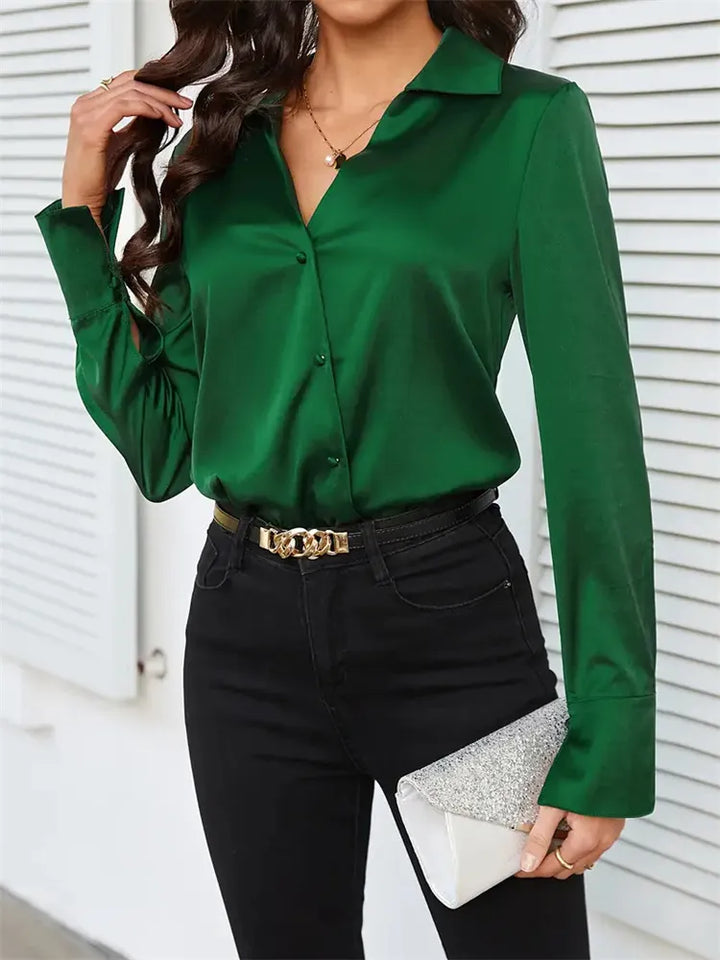 Ludowika Button Up Collared Neck Long Sleeve Shirt