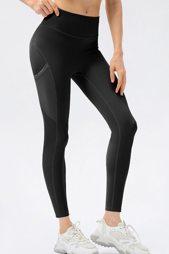 Ludowika High Waist Slim Fit Long Sports Pants with Pockets – Solid