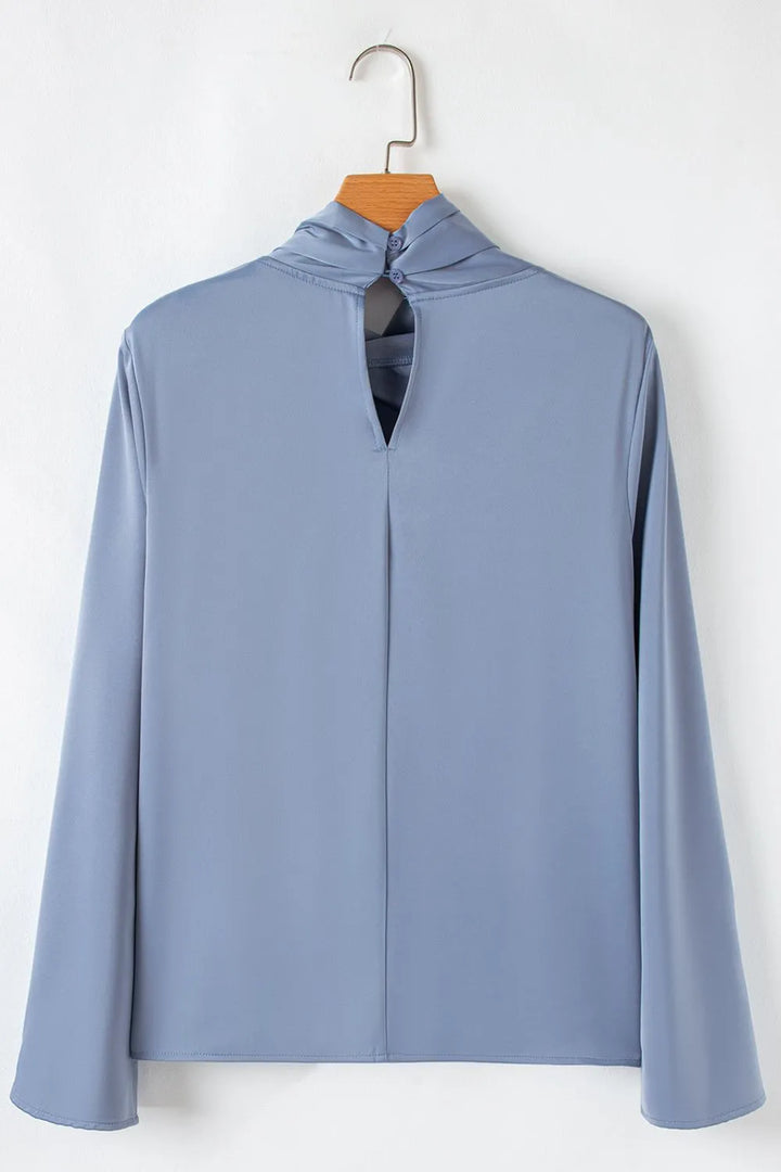 Ludowika Cutout Turtleneck Long Sleeve Blouse